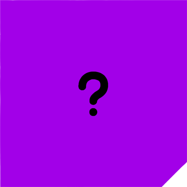 Work with us purple background with black centered question mark