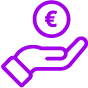 Purple business icon